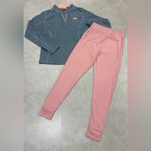 Womens NORTH FACE/VICTORIA’S SECRET PINK Fleece Pullover & Jogger Pants, sz S